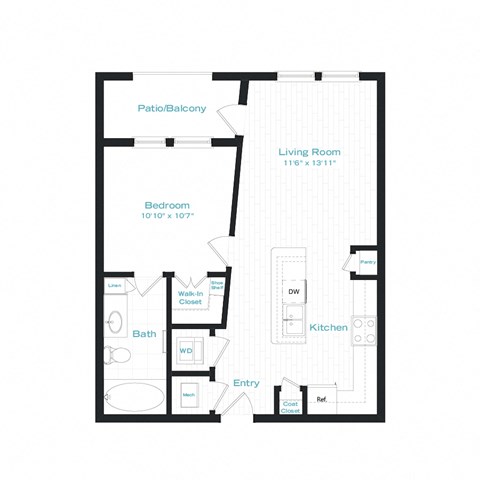 bedroom floor plan | apartments for rent in brookhaven ga | the mille brook